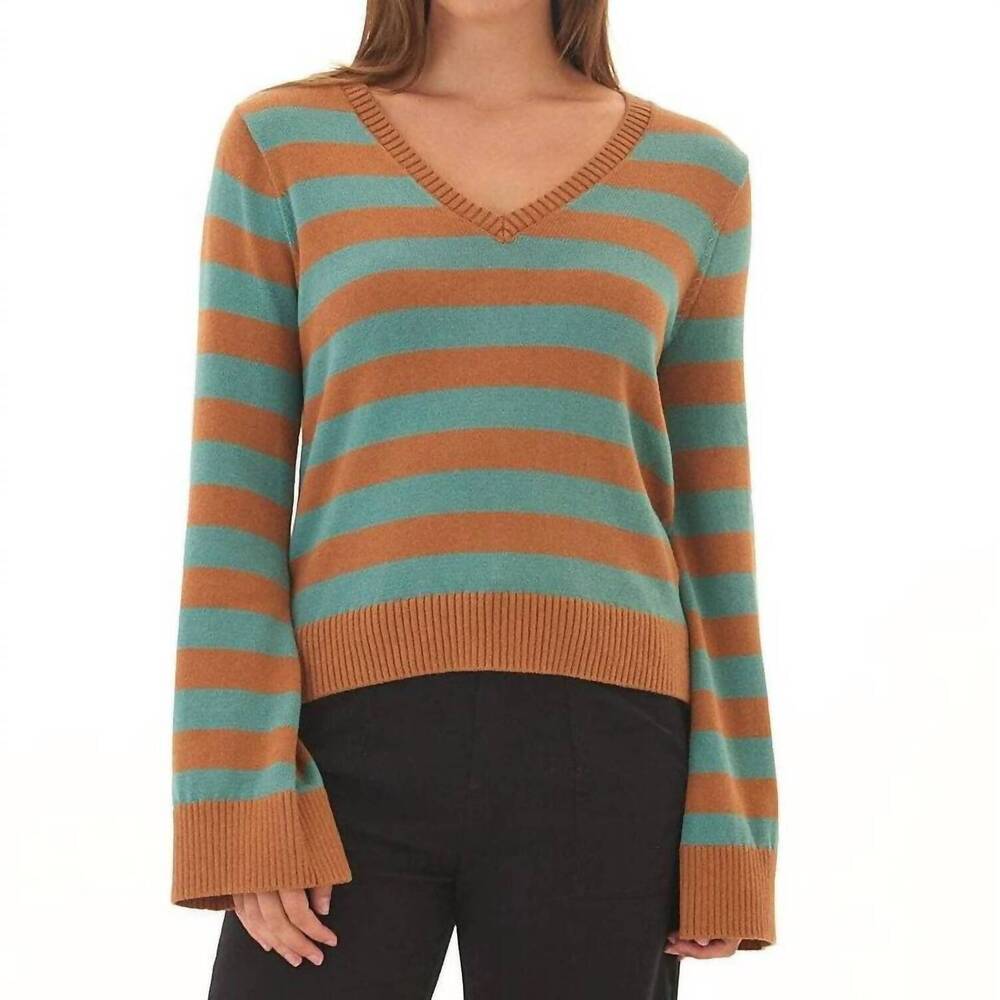 NEW THREADS 4 THOUGHT kiley sweater in caramel/spearmint